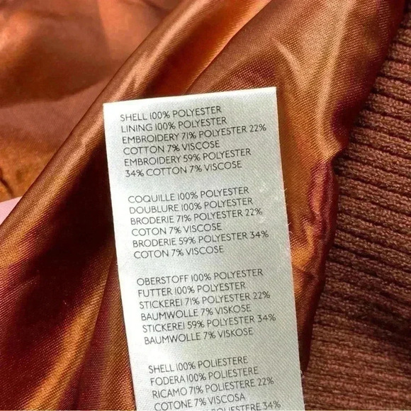 Anthropologie round neck teddy bomber zip up jacket size 3X plus size coat - Picture 5 of 7